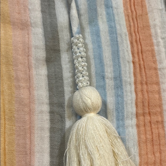 Soft Surroundings Laguna Gauze Stripe Dress Multi Color Petite Small EUC Cotton - Picture 9 of 16